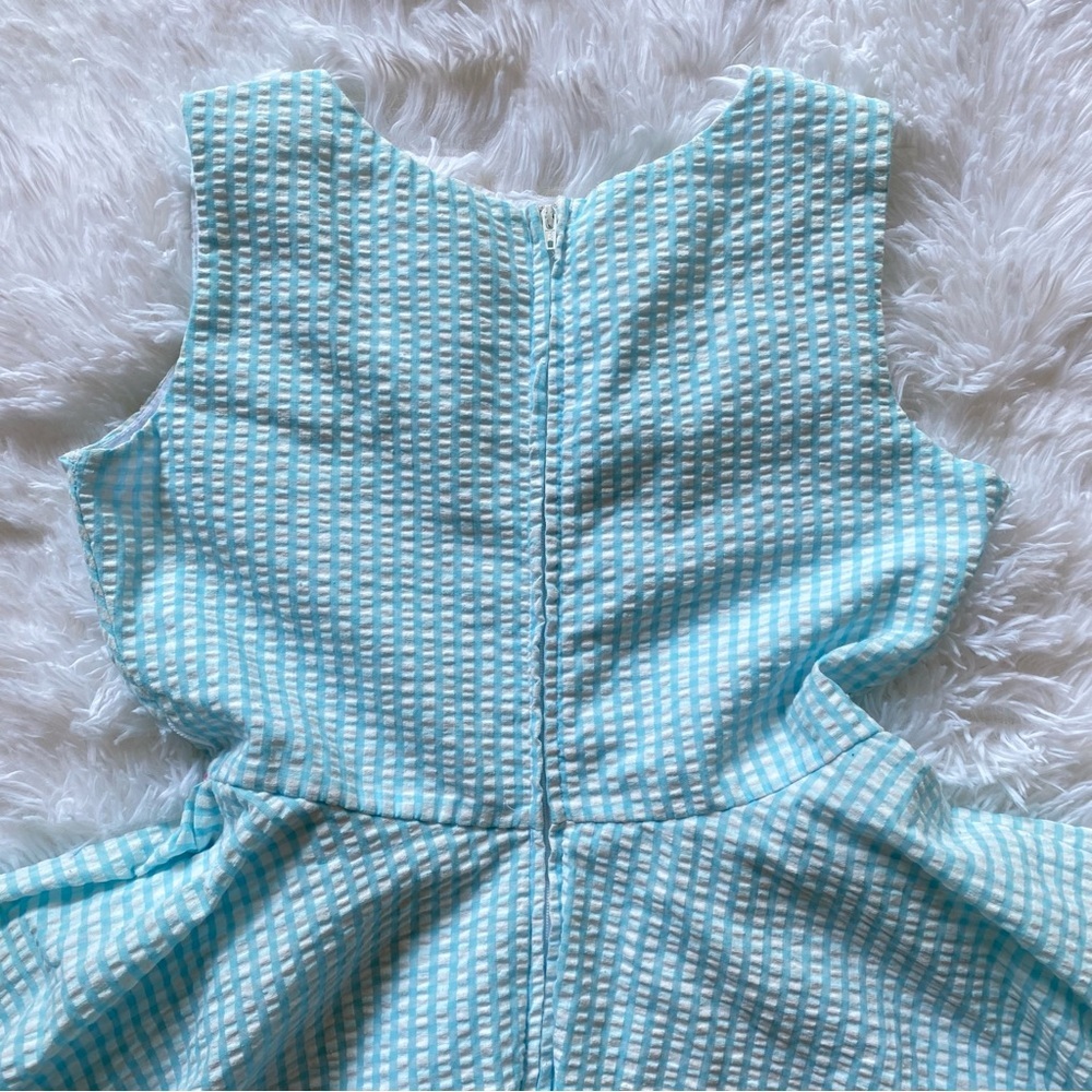 Vintage retro 50s style dress circle skirt - blue gingham - Picture 13 of 14